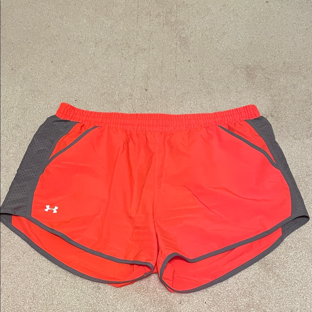 Under Armour Women's Athletic Red and Gray Shorts
